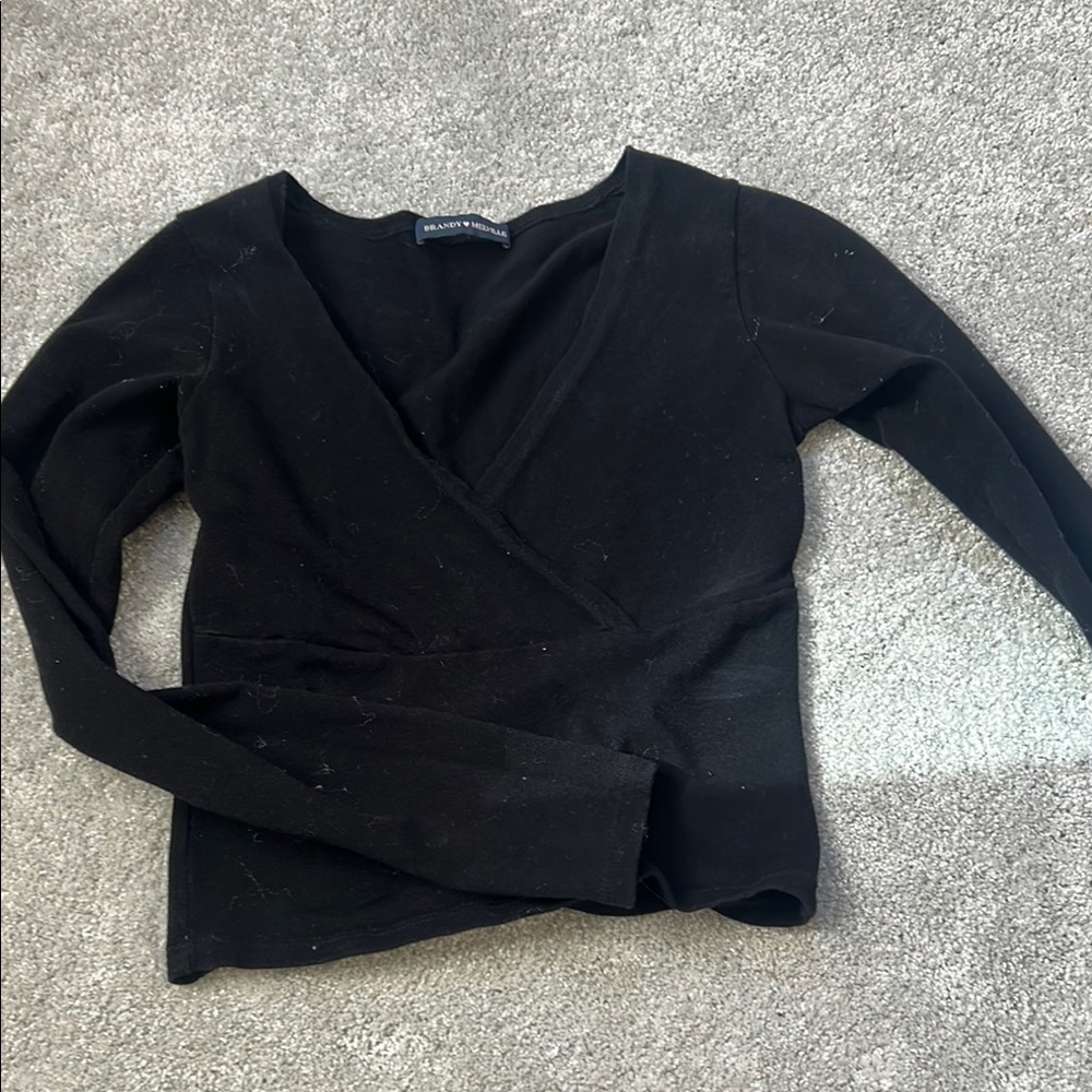 Brandy melville black longsleeve cropped